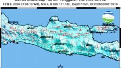 Gempa M 6,4 Guncang Selatan Jawa, Tak Berpotensi Tsunami