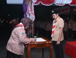 Pramuka Trenggalek Luncurkan Saka Antinarkoba